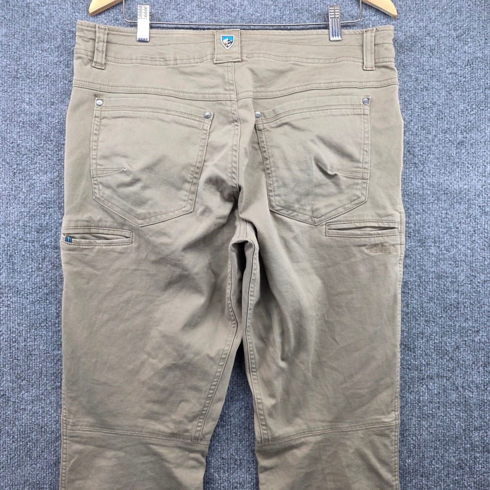Kuhl Revolt Mens 34x32 Tan Utility Hiking Pants Stretch Moisture Wicking Khaki - Picture 5 of 14